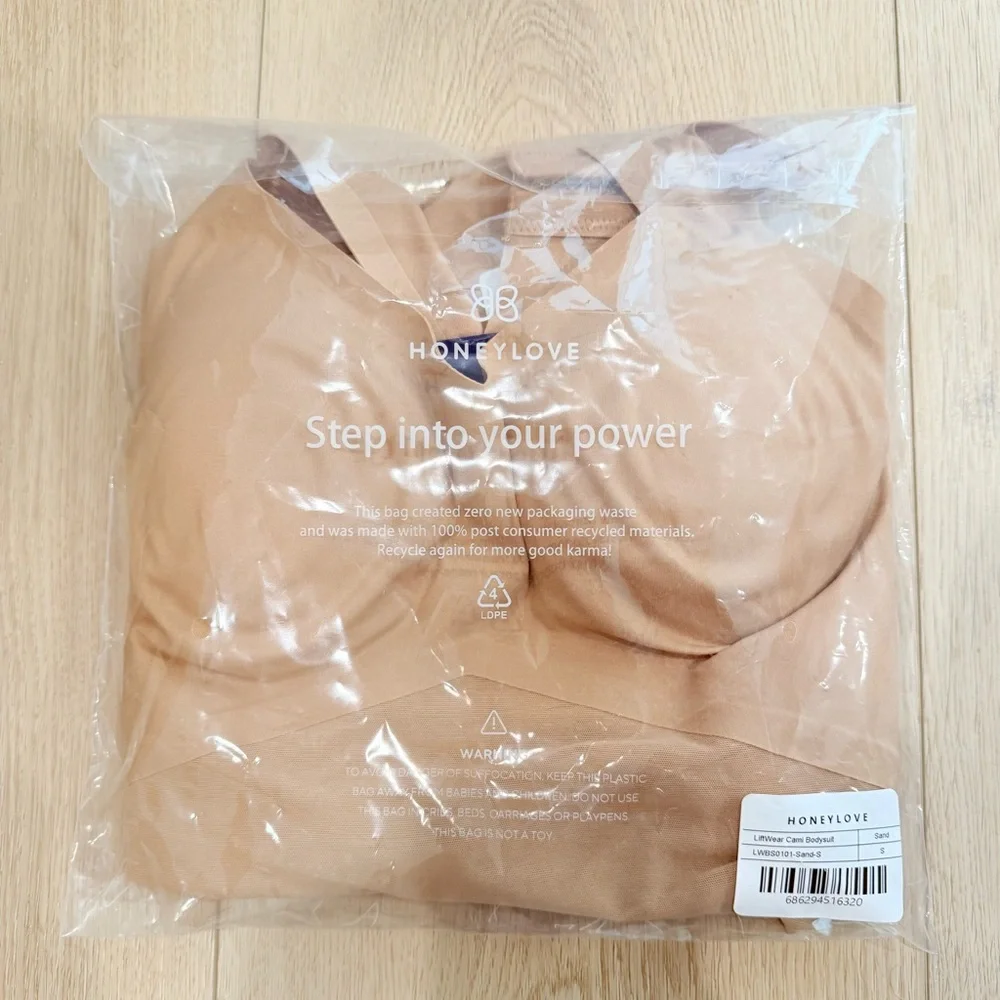 NWT Honeylove Beige Cami Liftwear Bodysuit Shapewear - Small S - Picture 4 of 4